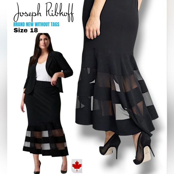 Joseph Ribkoff Dresses & Skirts - Joseph Ribkoff Sheer Panel Maxi Skirt BRAND NEW CONDITION
